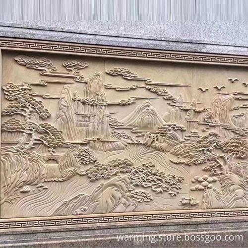 Mural Landscape Marble Stone Carving